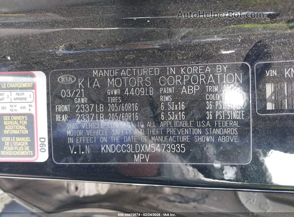 KNDCC3LDXM5473935 2021 KIA NIRO PLUG-IN HYBRID Black Շարժիչի բաժամունքի տեսք