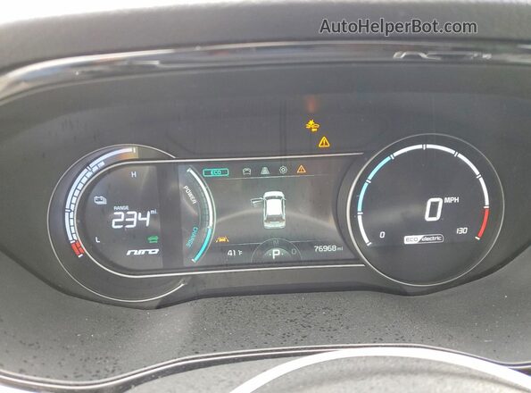 KNDCC3LG3N5159846 2022 KIA NIRO White Widok zestawu wskaźników