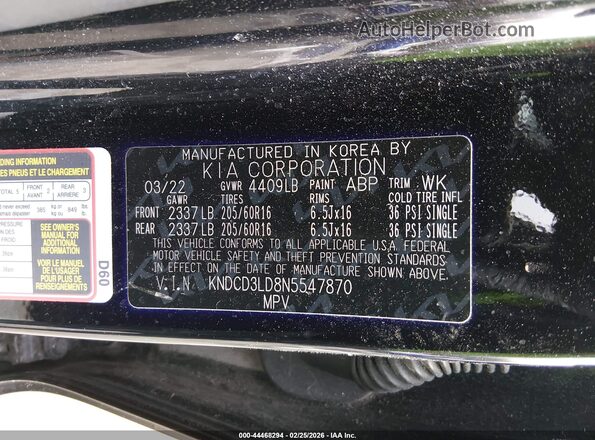 KNDCD3LD8N5547870 2022 KIA NIRO PLUG-IN HYBRID Black Engine compartment view