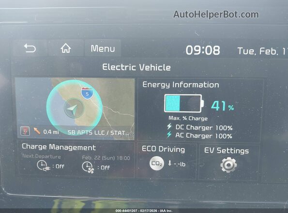 KNDCE3LG4L5047273 2020 KIA NIRO EV White 