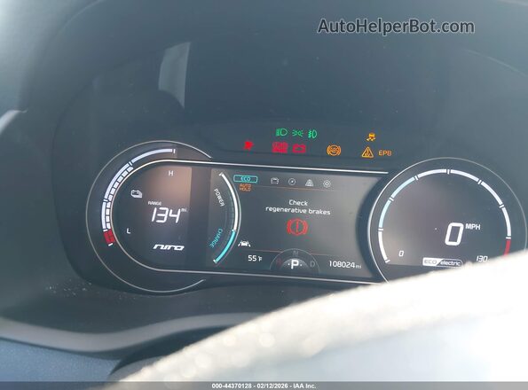 KNDCE3LG6K5030182 2019 KIA NIRO EV Gray Հետևի նստատեղերի տեսք