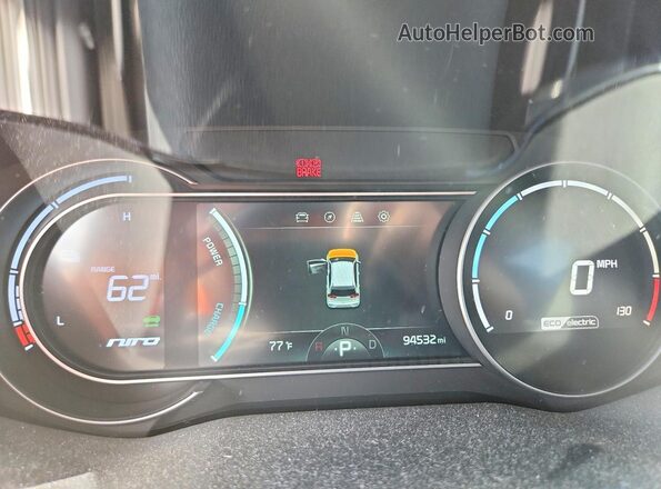 KNDCE3LG6N5135101 2022 KIA NIRO Black Vista del cuadro de instrumentos