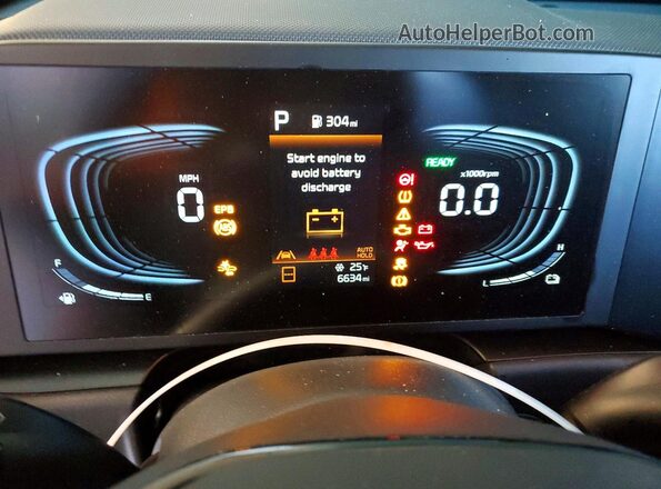 KNDCP3LE6S5232285 2025 KIA NIRO White ხელსაწყოთა პანელის ხედი
