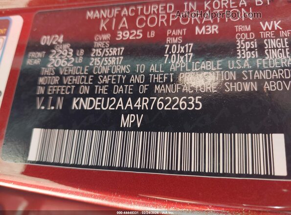 KNDEU2AA4R7622635 2024 KIA SELTOS Orange 