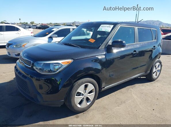 KNDJN2A28G7318256 2016 KIA SOUL Black Առջևի ձախ երեք քառորդ տեսարան