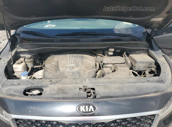 KNDMA5C17G6184554 2016 KIA SEDONA Black Вид підкапотного простору