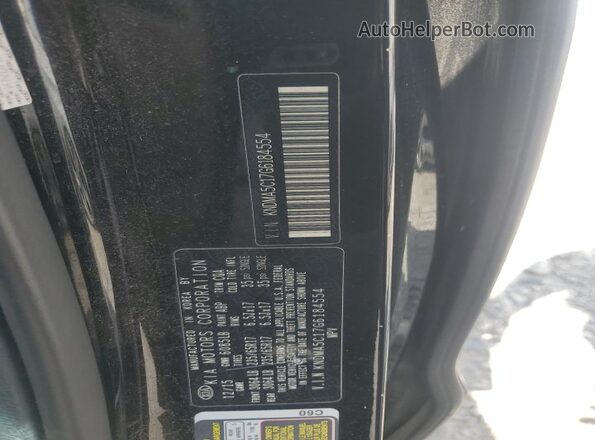 KNDMA5C17G6184554 2016 KIA SEDONA Black Вид наклейки з VIN-кодом