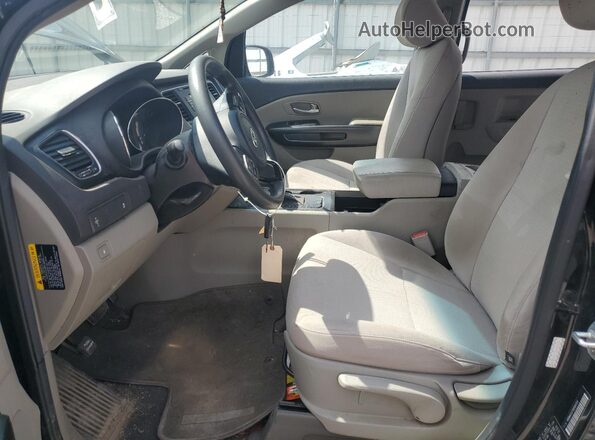 KNDMA5C17G6184554 2016 KIA SEDONA Black Вид салону спереду