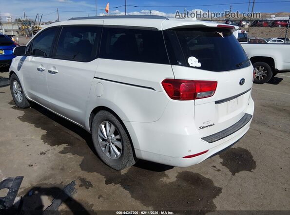 KNDMB5C12H6315694 2017 KIA SEDONA Белый Задняя левая четверть