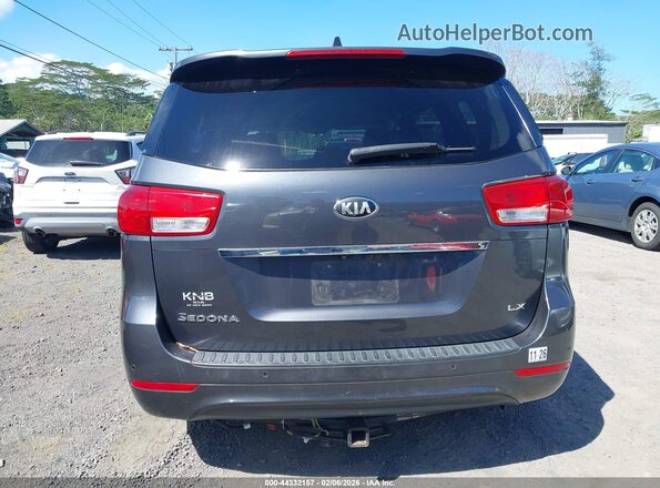 KNDMB5C13G6116409 2016 KIA SEDONA Gray 