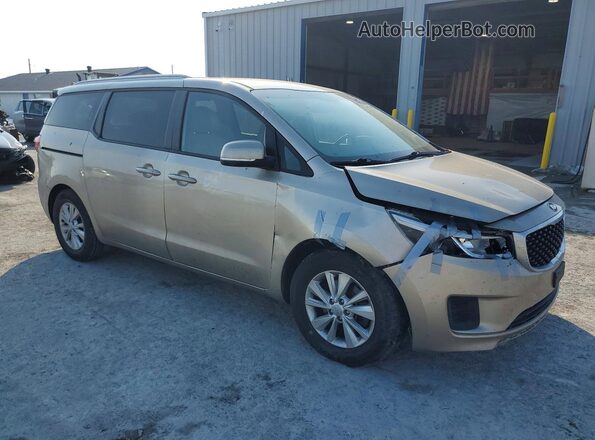 KNDMB5C15G6151887 2016 KIA SEDONA Tan წინა მარჯვენა