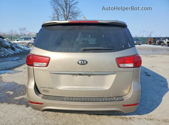 KNDMB5C15G6151887 2016 KIA SEDONA Tan უკანა ხედი