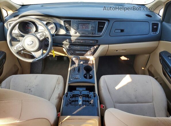 KNDMB5C15G6151887 2016 KIA SEDONA Tan წინა პანელის ხედი
