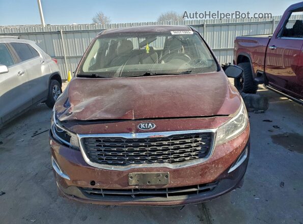 KNDMB5C17L6596335 2020 KIA SEDONA Maroon Front view