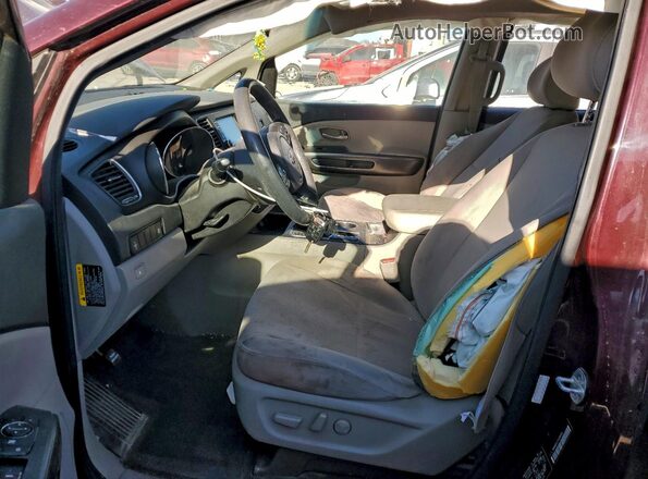 KNDMB5C17L6596335 2020 KIA SEDONA Maroon Front interior view