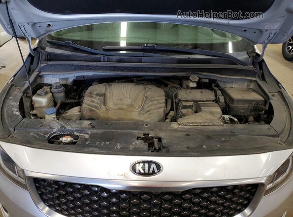 KNDMB5C18H6265268 2017 KIA SEDONA Silver Вид підкапотного простору