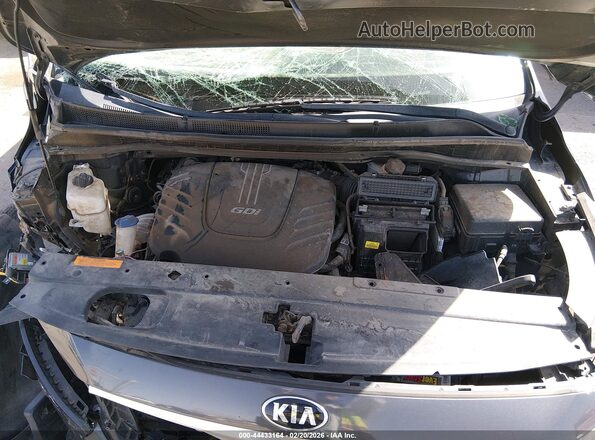KNDME5C15H6273061 2017 KIA SEDONA Gray Вид ззаду