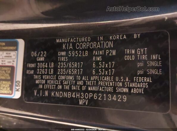 KNDNB4H30P6213429 2023 KIA CARNIVAL MPV Gray 