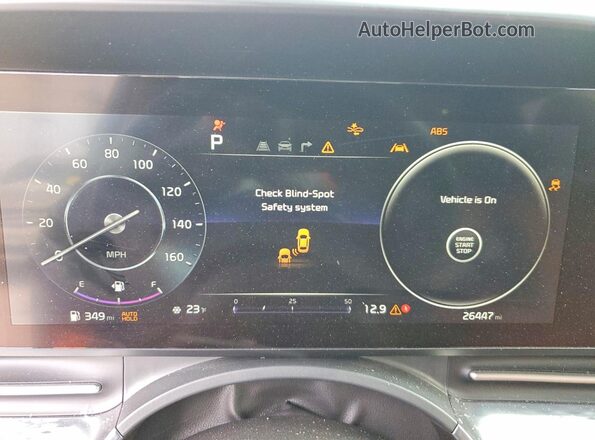 KNDNE5H39P6198670 2023 KIA CARNIVAL Blue Սարքավորումների վահանակի տեսք
