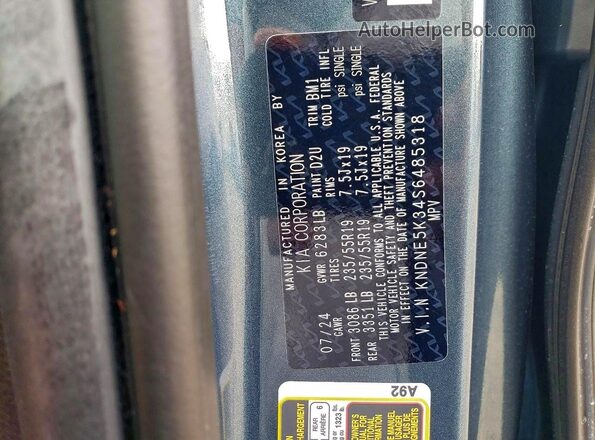 KNDNE5K34S6485318 2025 KIA CARNIVAL Бирюзовый 