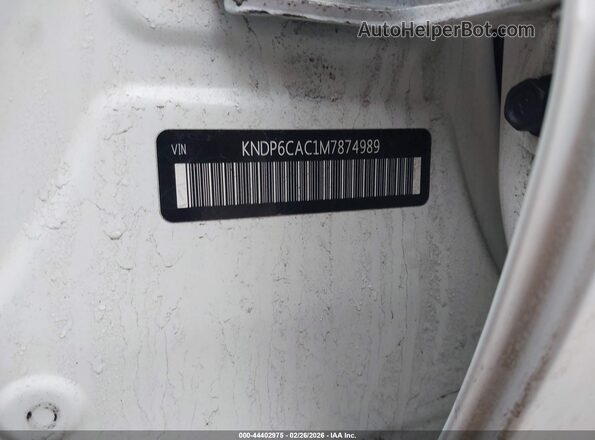 KNDP6CAC1M7874989 2021 KIA SPORTAGE White Вид підкапотного простору
