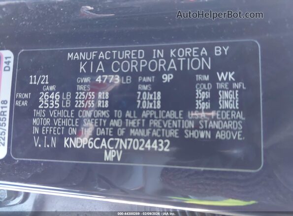 KNDP6CAC7N7024432 2022 KIA SPORTAGE Black Engine compartment view