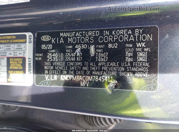KNDPM3AC0M7845411 2021 KIA SPORTAGE Синий Вид подкапотного пространства