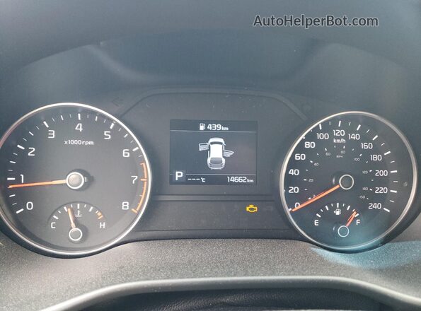 KNDPMCAC2M7866499 2021 KIA SPORTAGE Blue Вид щитка приладів