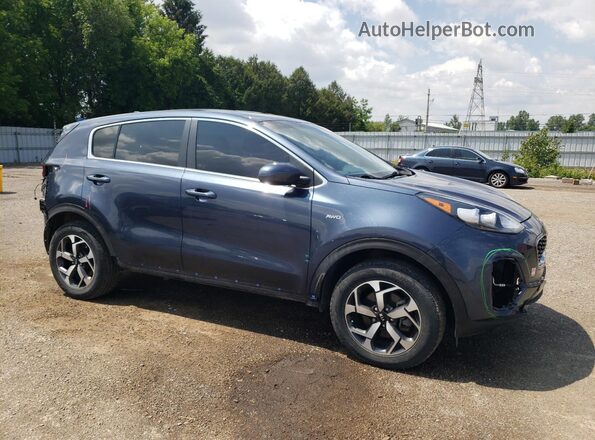 KNDPMCAC2M7866499 2021 KIA SPORTAGE Blue Передня права чверть
