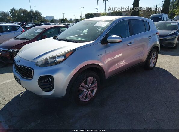 KNDPMCAC3H7096397 2017 KIA SPORTAGE Silver წინა მარცხენა ხედი სამი მეოთხედიდან
