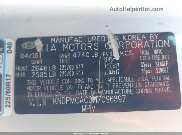 KNDPMCAC3H7096397 2017 KIA SPORTAGE Silver 
