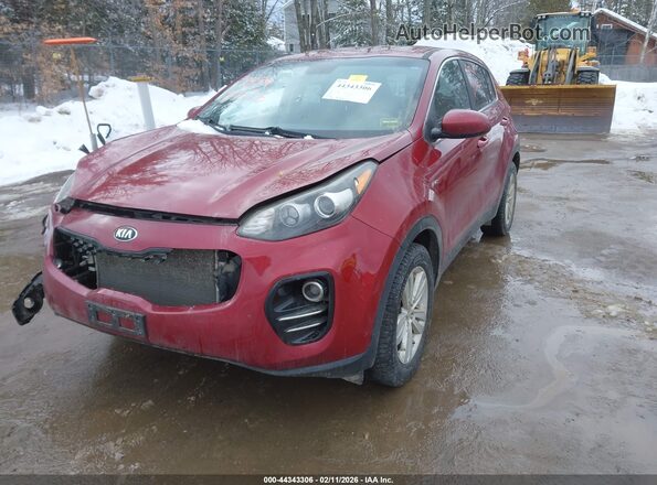 KNDPMCAC6H7076189 2017 KIA SPORTAGE Red Առջևի ձախ երեք քառորդ տեսարան