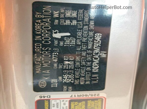 KNDPMCAC9M7915469 2021 KIA SPORTAGE Silver 360 interior view