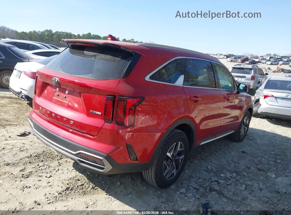 KNDRG4LG2M5055240 2021 KIA SORENTO HYBRID Red Rear right