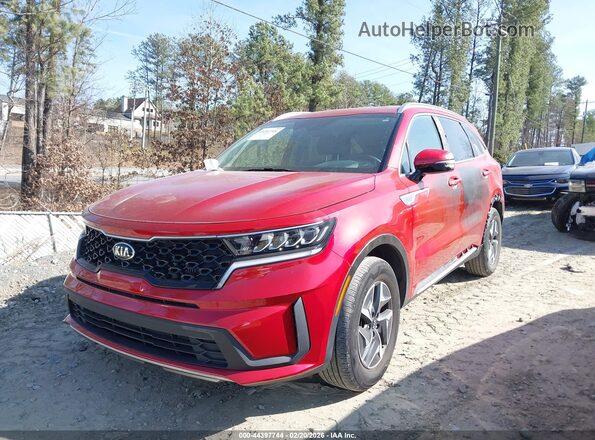 KNDRG4LG2M5055240 2021 KIA SORENTO HYBRID Red Front left