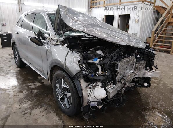 KNDRG4LG6M5034889 2021 KIA SORENTO HYBRID Gray წინა ხედი
