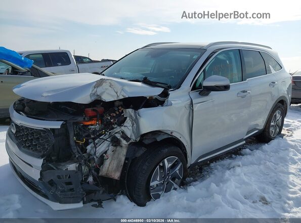 KNDRH4LG7M5044599 2021 KIA SORENTO HYBRID Silver Widok z przodu