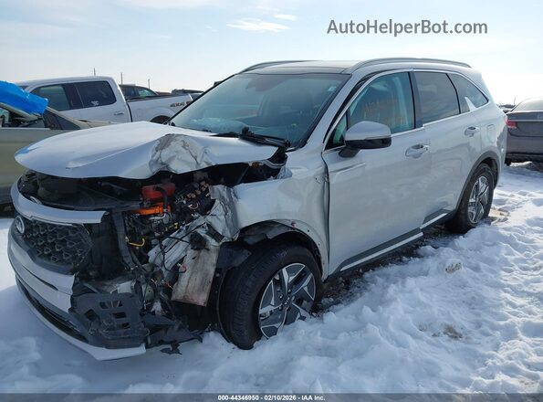 KNDRH4LG7M5044599 2021 KIA SORENTO HYBRID Silver Przód lewy