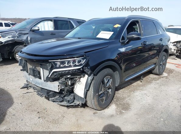KNDRH4LG9M5045432 2021 KIA SORENTO HYBRID Black წინა მარცხენა ხედი სამი მეოთხედიდან
