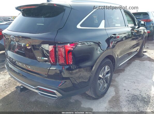 KNDRH4LG9M5045432 2021 KIA SORENTO HYBRID Black უკანა მარჯვენა
