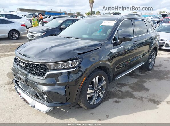 KNDRHDLG9R5259649 2024 KIA SORENTO HYBRID Black Vista tres cuartos delantera izquierda