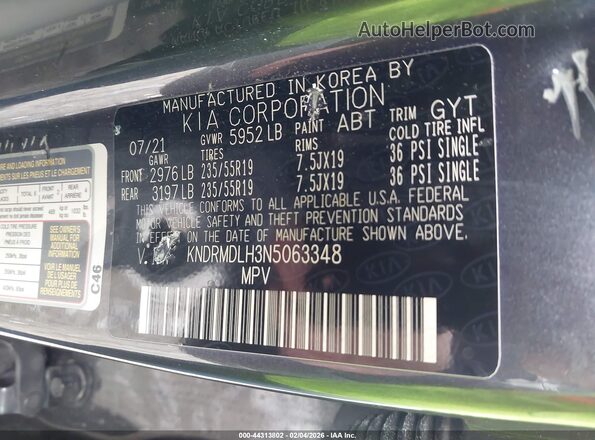 KNDRMDLH3N5063348 2022 KIA SORENTO PLUG-IN HYBRID Gray Շարժիչի բաժամունքի տեսք