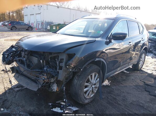 KNMAT2MV1JP595544 2018 NISSAN ROGUE Black Առջևի ձախ երեք քառորդ տեսարան