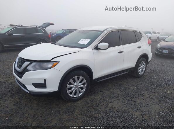 KNMAT2MV2JP553447 2018 NISSAN ROGUE White წინა მარცხენა ხედი სამი მეოთხედიდან