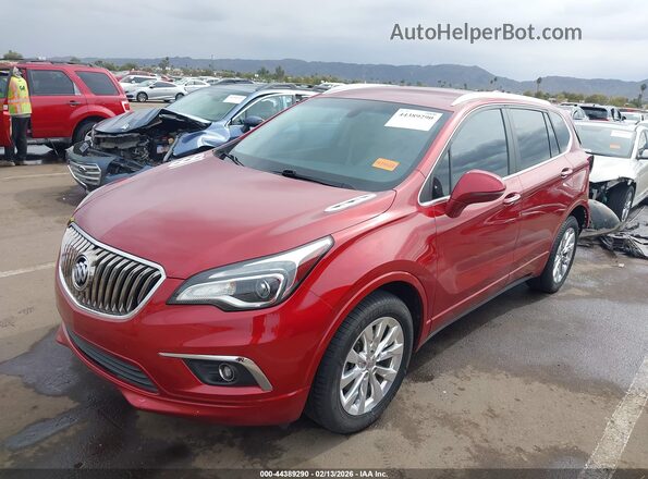 LRBFX1SA6JD006248 2018 BUICK ENVISION Red წინა მარცხენა ხედი სამი მეოთხედიდან