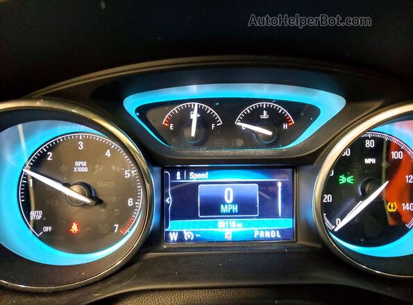 LRBFXCSA6HD054211 2017 BUICK ENVISION Red Widok zestawu wskaźników