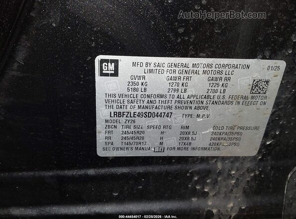 LRBFZLE49SD044747 2025 BUICK ENVISION Black ძრავის განყოფილების ხედი