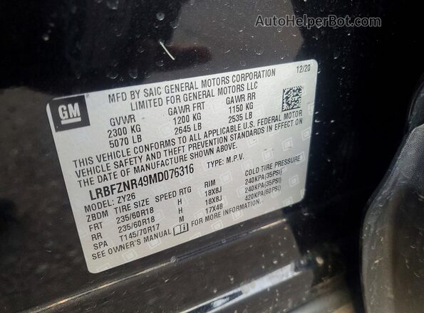 LRBFZNR49MD076316 2021 BUICK ENVISION Black 