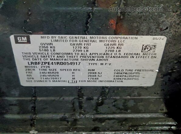LRBFZPE41RD054917 2024 BUICK ENVISION Black Вид підкапотного простору