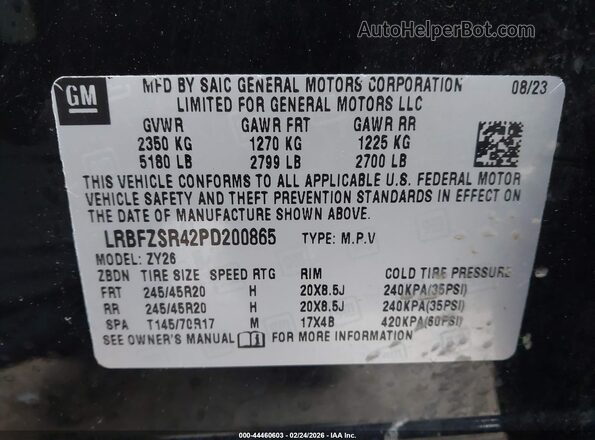 LRBFZSR42PD200865 2023 BUICK ENVISION Black Vista del compartimento del motor